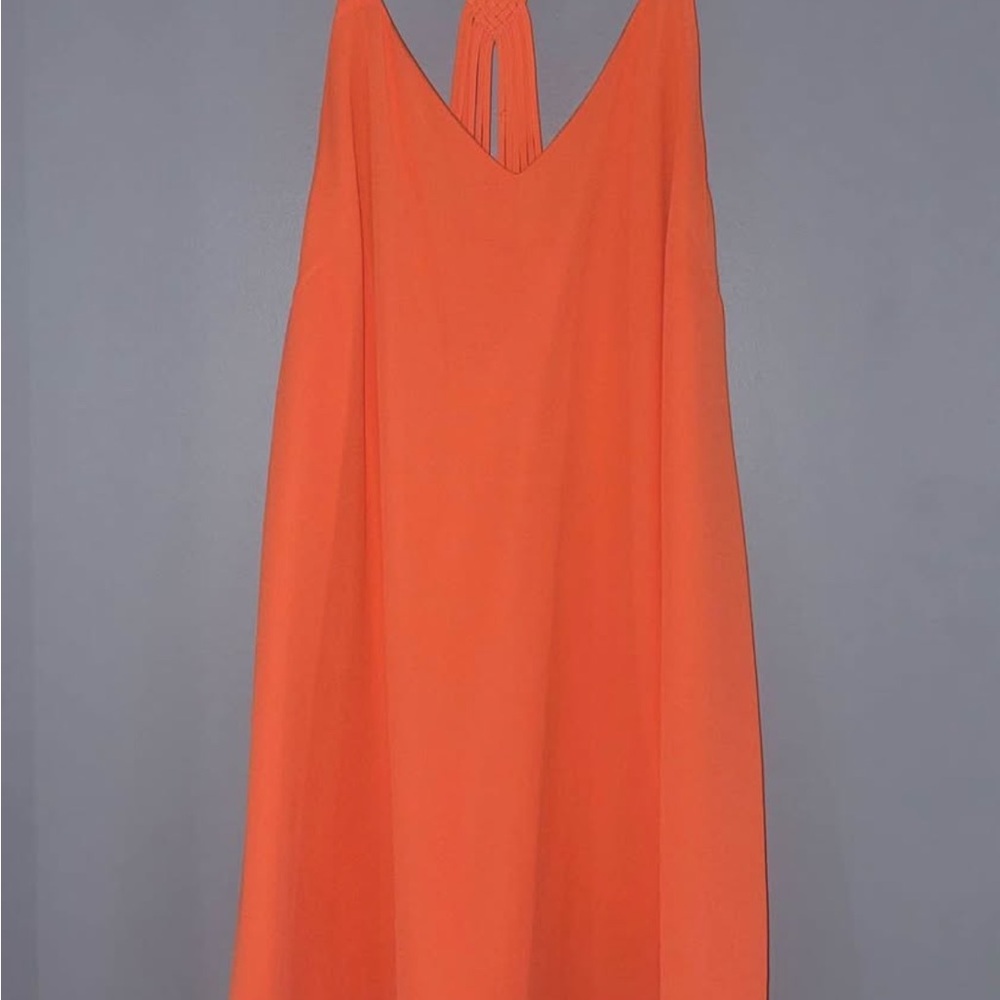 Love Riche Vibrant Orange Backless Dress